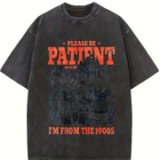 I'm from the 1900s Retro Vintage Washed T-Shirt in Black