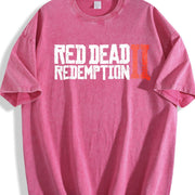 Red Dead Redemption 2 Vintage Washed T-Shirt in Red