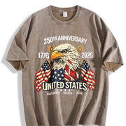 250th Anniversary United States Vintage Washed T-Shirt in Brown
