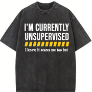 Saying Sarcastic Dad Vintage Washed T-Shirt in Black