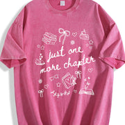 Just One More Chapter Vintage Washed T-Shirt in Red