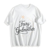 Fairy Godmother Baptism Proposal Cotton T-Shirt in White