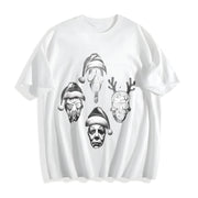 Horror Movie Christmas Cotton T-Shirt in White