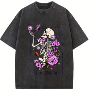 Dry Bones Come to Life Christian Vintage Washed T-Shirt in Black