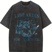 Libraries Are for Everyone Vintage Washed T-Shirt in Black