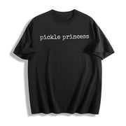 Pickle Princess Pickle Lover Cotton T-Shirt in Black