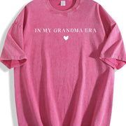 In My Grandma Era New Grandma Vintage Washed T-Shirt in Red