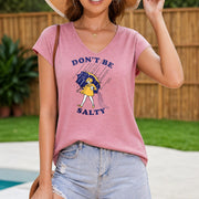 Tank with Cartoon Sleeveless Vest Women's Color Cotton Tank Top in Pink
