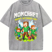 ✊🏾Momcraft Vintage Washed T-Shirt in Gray