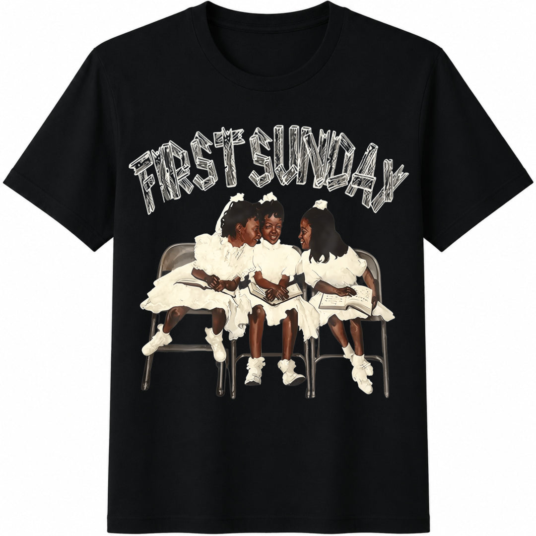 FIRST Sunday Cotton T-Shirt in Black