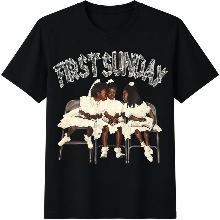 FIRST Sunday Cotton T-Shirt in Black