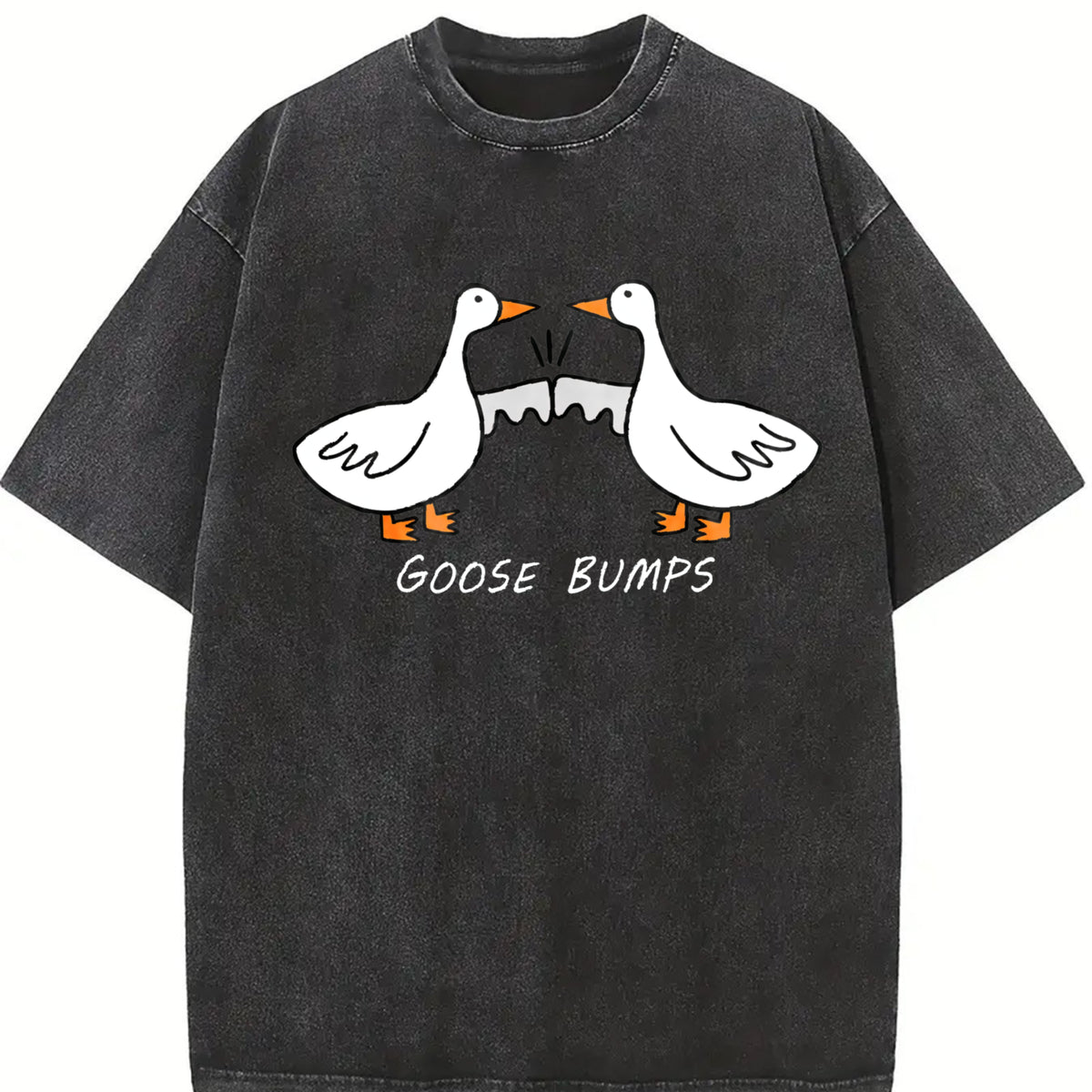 Goose Bumps Couple vintage washed oversized T-shirt in Black