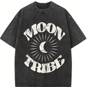 Moon Child Vintage Washed T-Shirt in Black