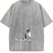 It Was a Joke Vintage Washed T-Shirt in Gray