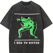 I Disagree Vintage Washed T-Shirt in Black