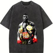 Iron Mike Undisputed Champion vintage washed oversized T-shirt in Black
