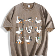Silly Goose Photographer Vintage Washed T-Shirt in Brown