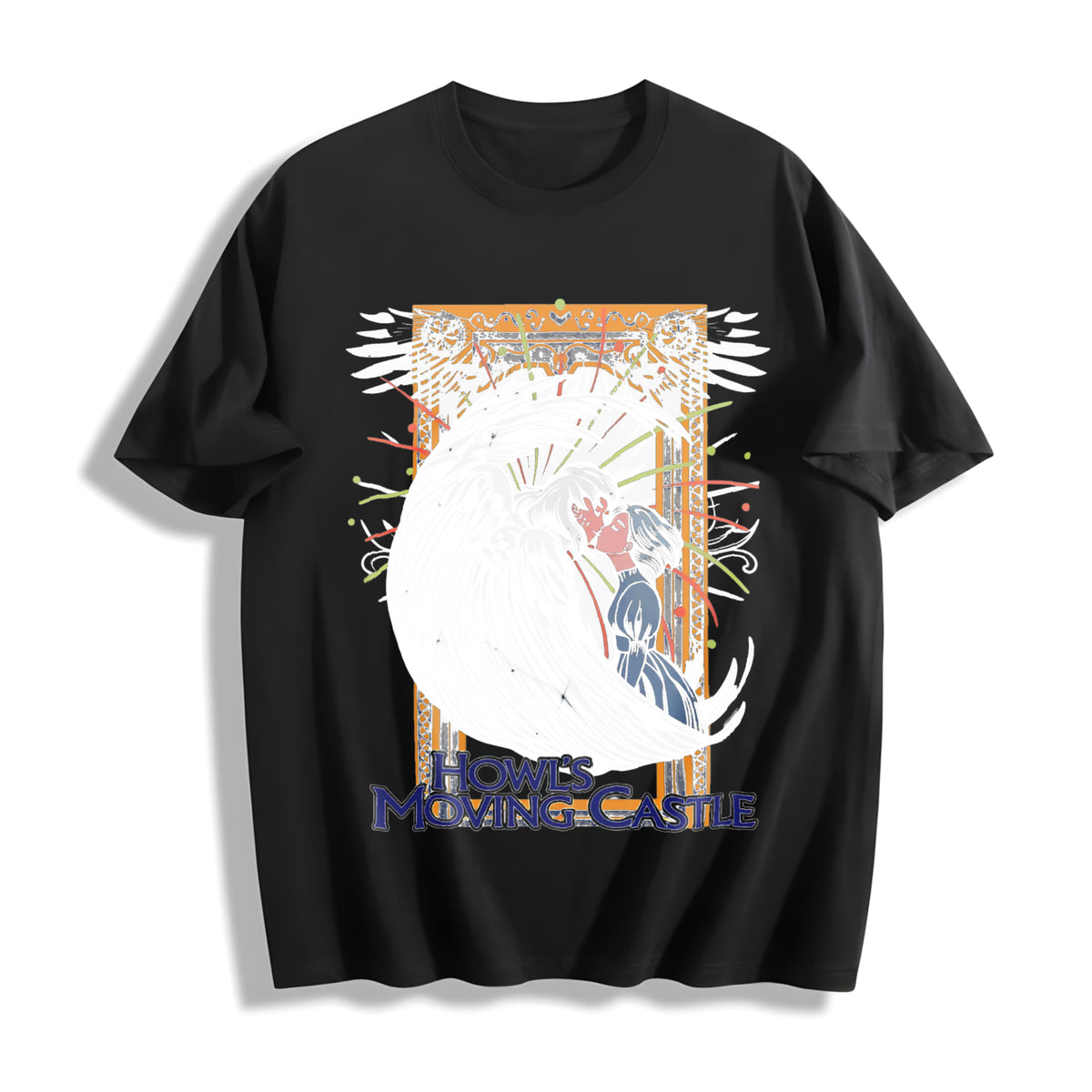 Howl's Moving Castle Cotton T-Shirt in Black