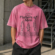 Fishers of Christian Vintage Washed T-Shirt in Red