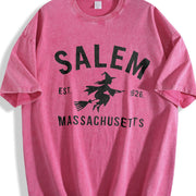 Halloween 1 Pcs Heavy Vintage Washed T-Shirt in Red
