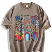 ZestLoop Coquette Baseball Vintage Washed T-Shirt in Brown