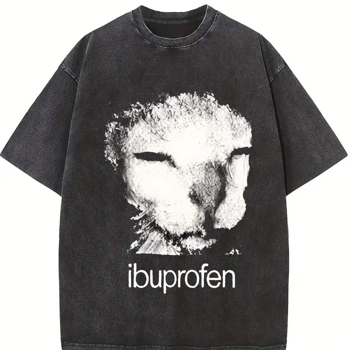For Formal Urban Distressed Enthusiasts Vintage Washed T-Shirt in Black
