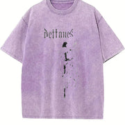 Deftones Retro Heavy Metal – Rock Band Style vintage washed oversized T-shirt in Purple