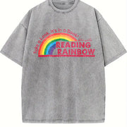 Retro Take a It's in a Book Vintage Washed T-Shirt in Gray