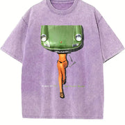 The Dream Model 911 Vintage Washed T-Shirt in Purple