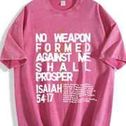 No Weapon Christian Vintage Washed T-Shirt in Red
