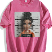 A - a Unique Doll Vintage Washed T-Shirt in Red