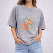 And Baby That's Show Business For You vintage washed oversized T-shirt in Gray