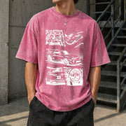 Toyota Supra JDM Vintage Washed T-Shirt in Red