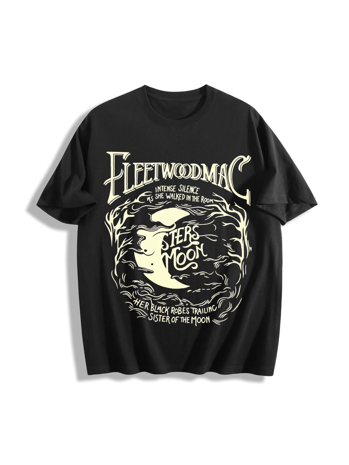 Moon Cotton T-Shirt in Black