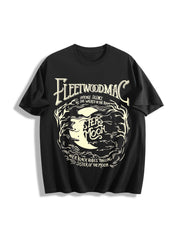 Moon Cotton T-Shirt in Black
