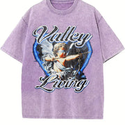 Valley Living Blind Angel Tank Vintage Washed T-Shirt in Purple