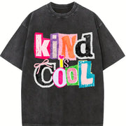 Kind Is Cool Vintage Washed T-Shirt in Black