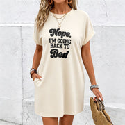 No, Let's Go Back to Bed Cotton T-Shirt in White