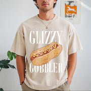 Glizzy Gobbler Hot Dog Vintage Washed T-Shirt in Beige