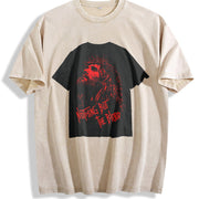 Christian Crown of Thorns Vintage Washed T-Shirt in Beige