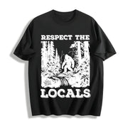 Respect the Locals Bigfoot Cotton T-Shirt in Black