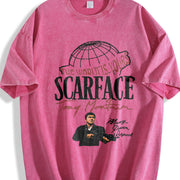 The World Is Yours Globe Vintage Washed T-Shirt in Red