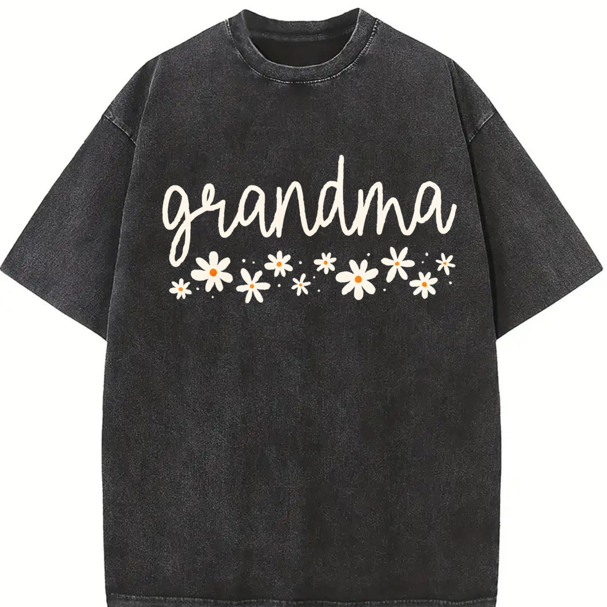 Grandma Daisy Grandma New Grandma vintage washed oversized T-shirt in Black