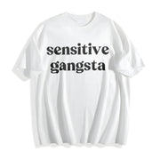 Sensitive Gang Cotton T-Shirt in White