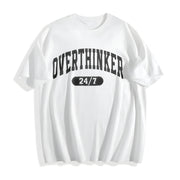 Overthinker Overthinking Cotton T-Shirt in White