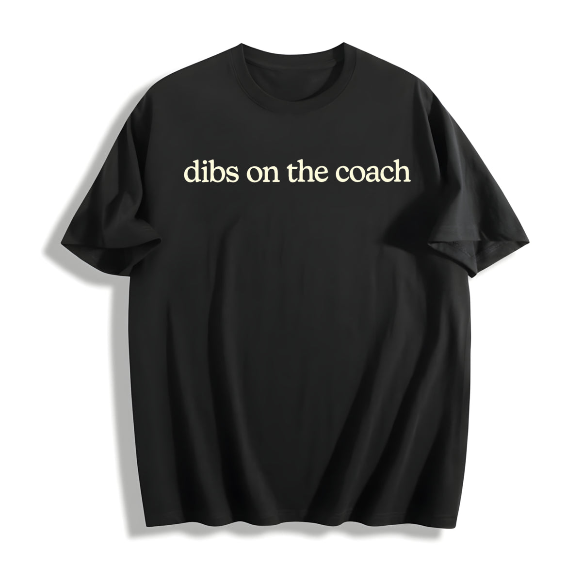 Dibs on the Coach Sports Wife for Football Basketball Cotton T-Shirt in Black