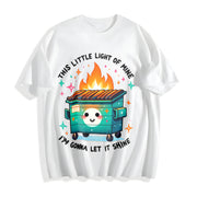 Emotional Dumpster Fire Cotton T-Shirt in White