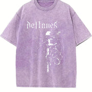 Band Tank Gothic Rock Sleeveless Muscle Vintage Washed T-Shirt in Purple