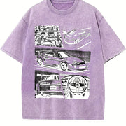 JDM 90s Supra Vintage Washed T-Shirt in Purple