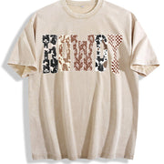 Howdy Western Halloween Ghost Sublimation for Cowboy Vintage Washed T-Shirt in Beige